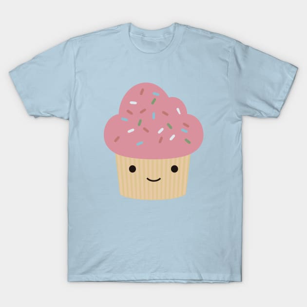 Pink Frosted Cupcake T-Shirt by Hedgie Designs